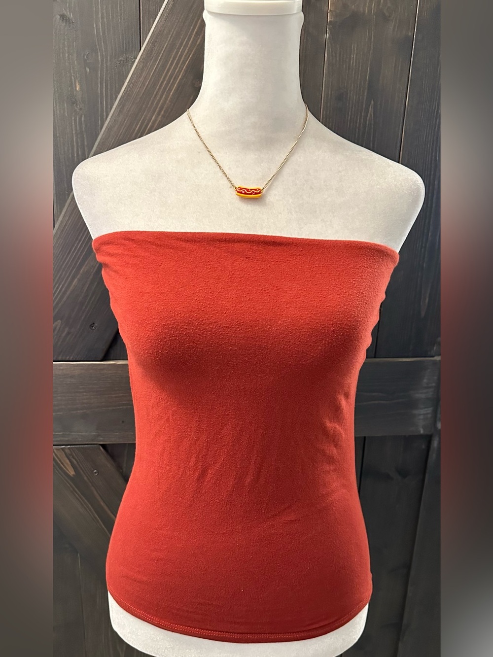 Bozzolo Rust Strapless Tube Top - Size M